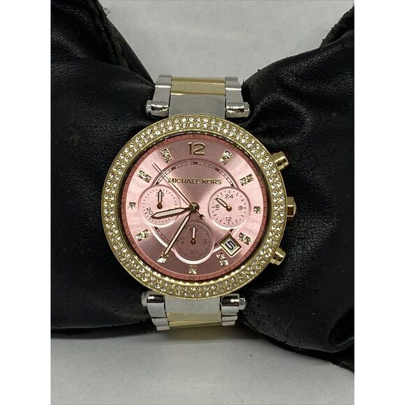 Michael Kors Parker MK6140 Womens Stainless Steel Analog Dial Quartz Watch MP759 - Picture 1 of 12